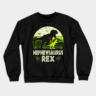 Nephewsaurus T Rex Dinosaur Nephew Saurus Family Matching Crewneck Sweatshirt